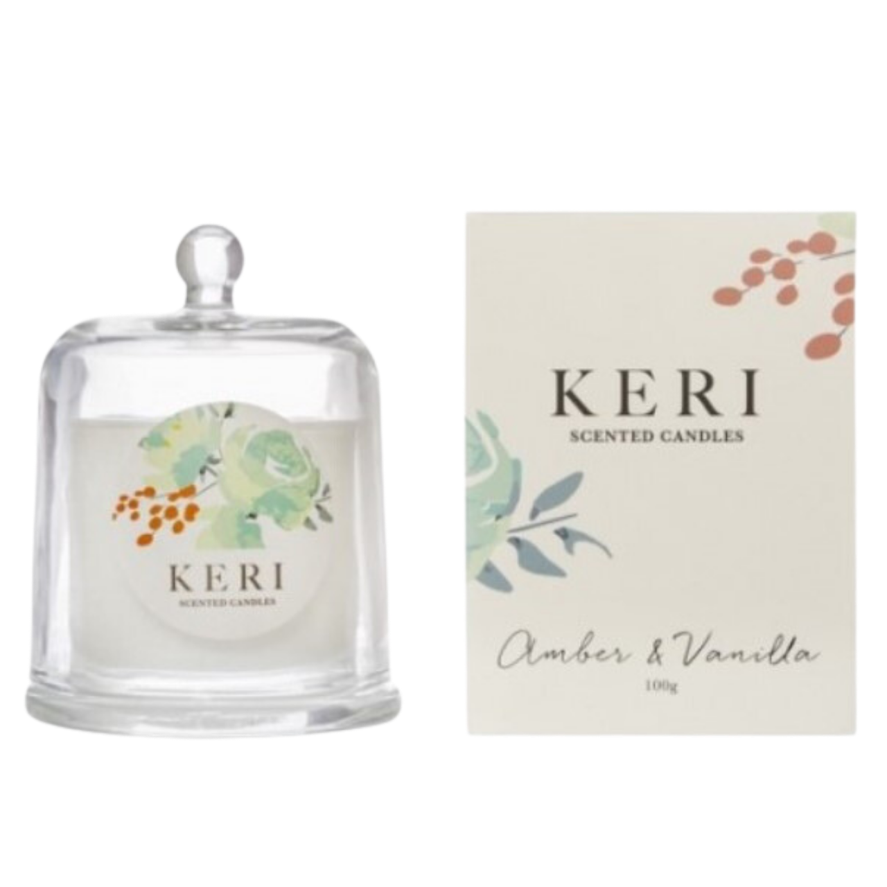 Scented Candle Amber/Van 12cmH