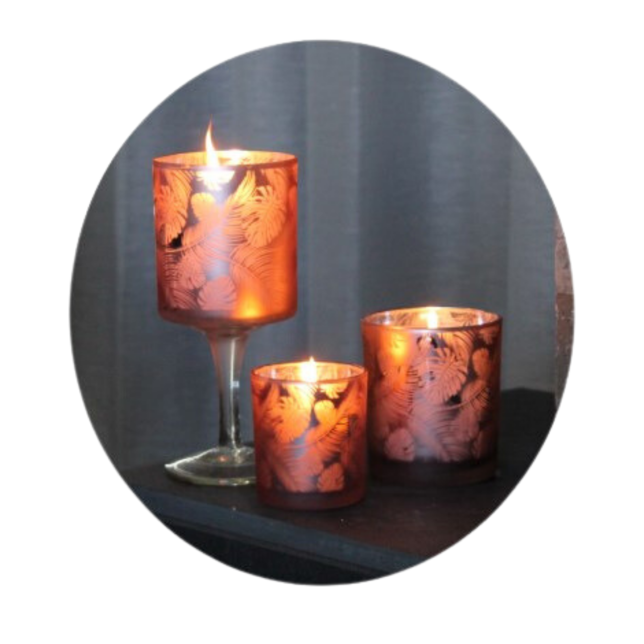 Copper Tealight Holder 10cmH