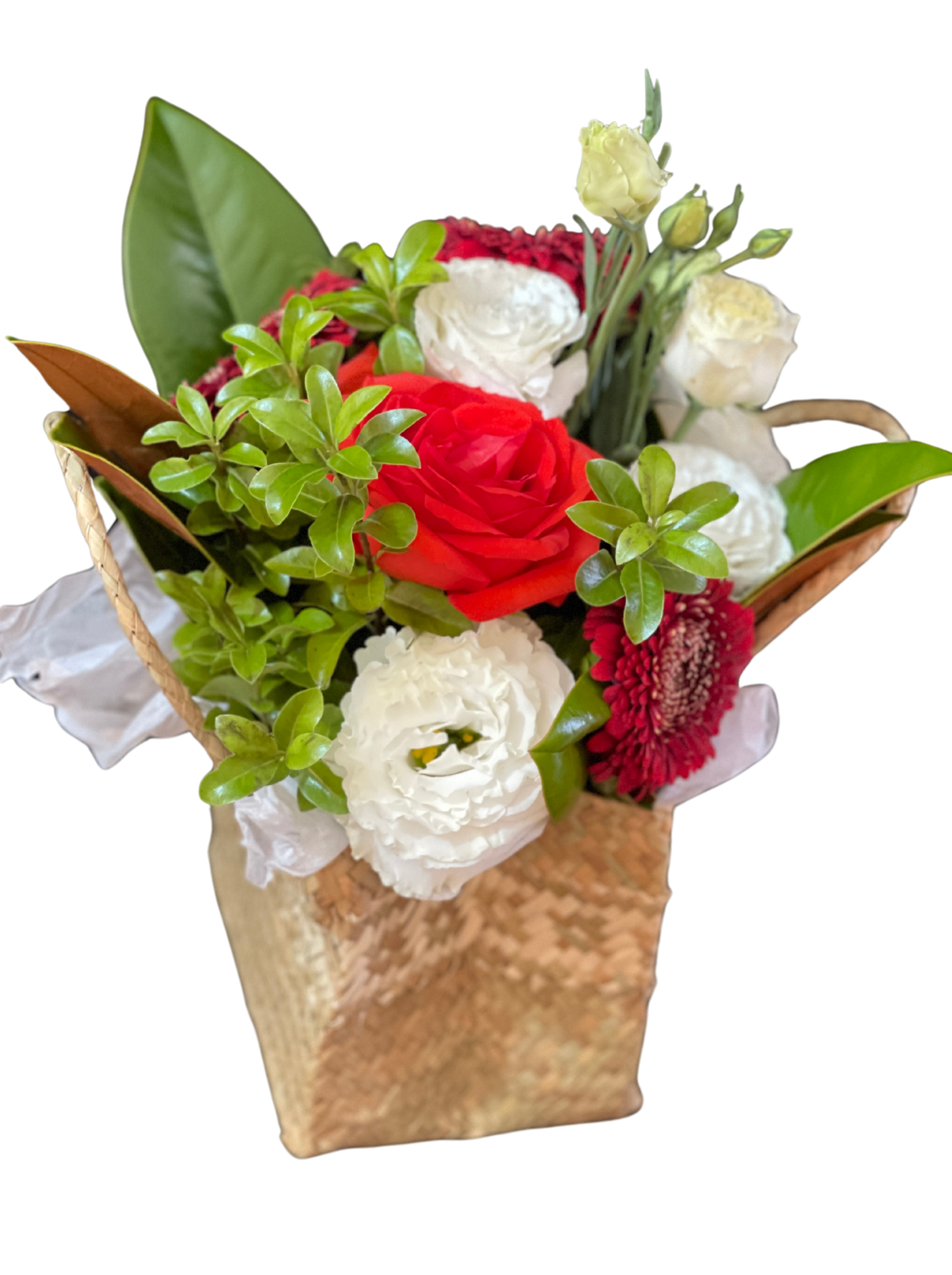 Flax Bag Flower Arrangements