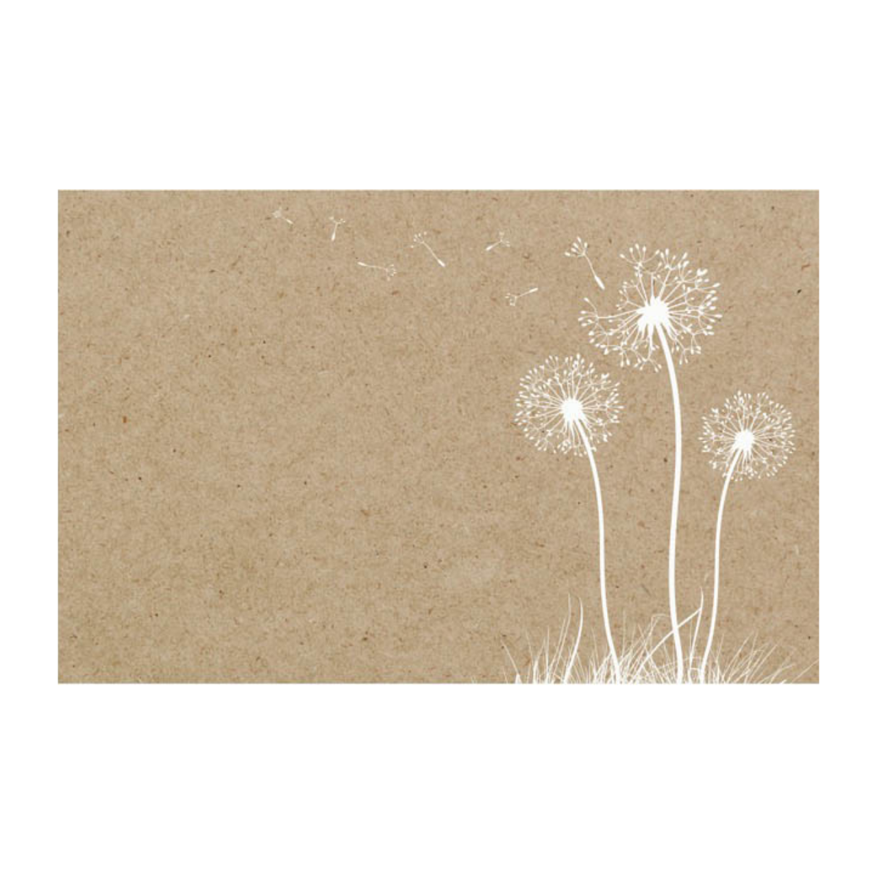Complimentary Kraft Dandelion Card