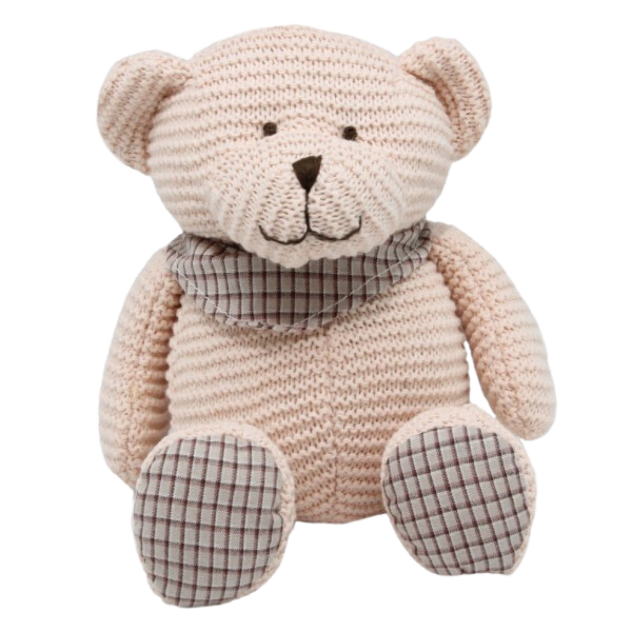Pink Bear w/Tartan Scarf 26cmH