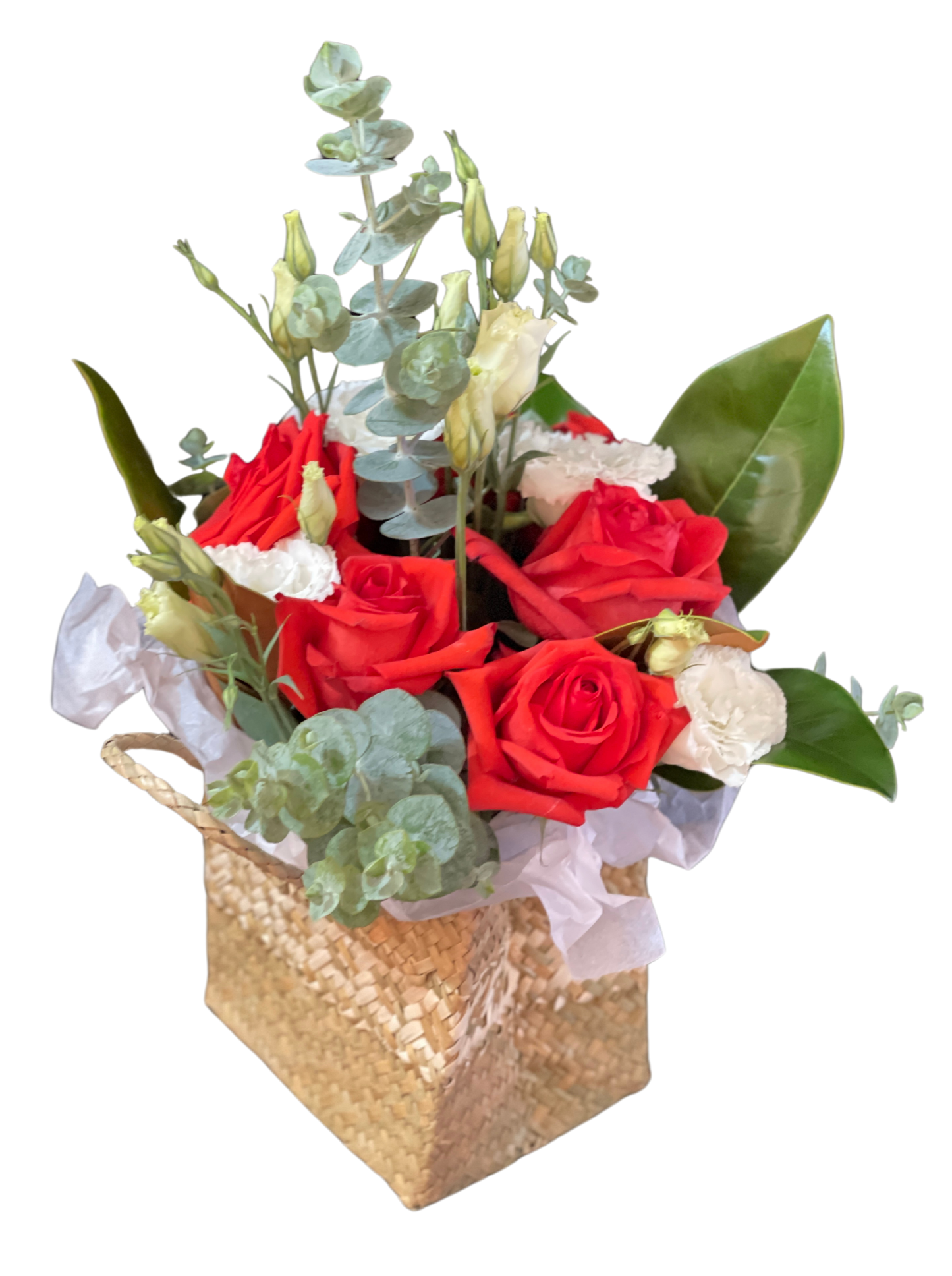 Flax Bag Flower Arrangements