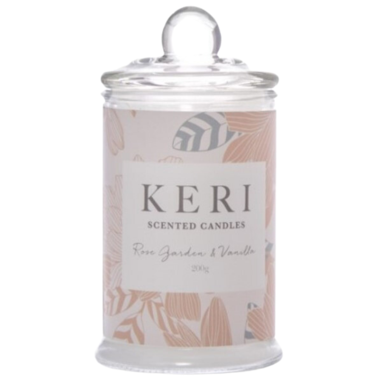 Scented Candle Rose/Van 15cmH